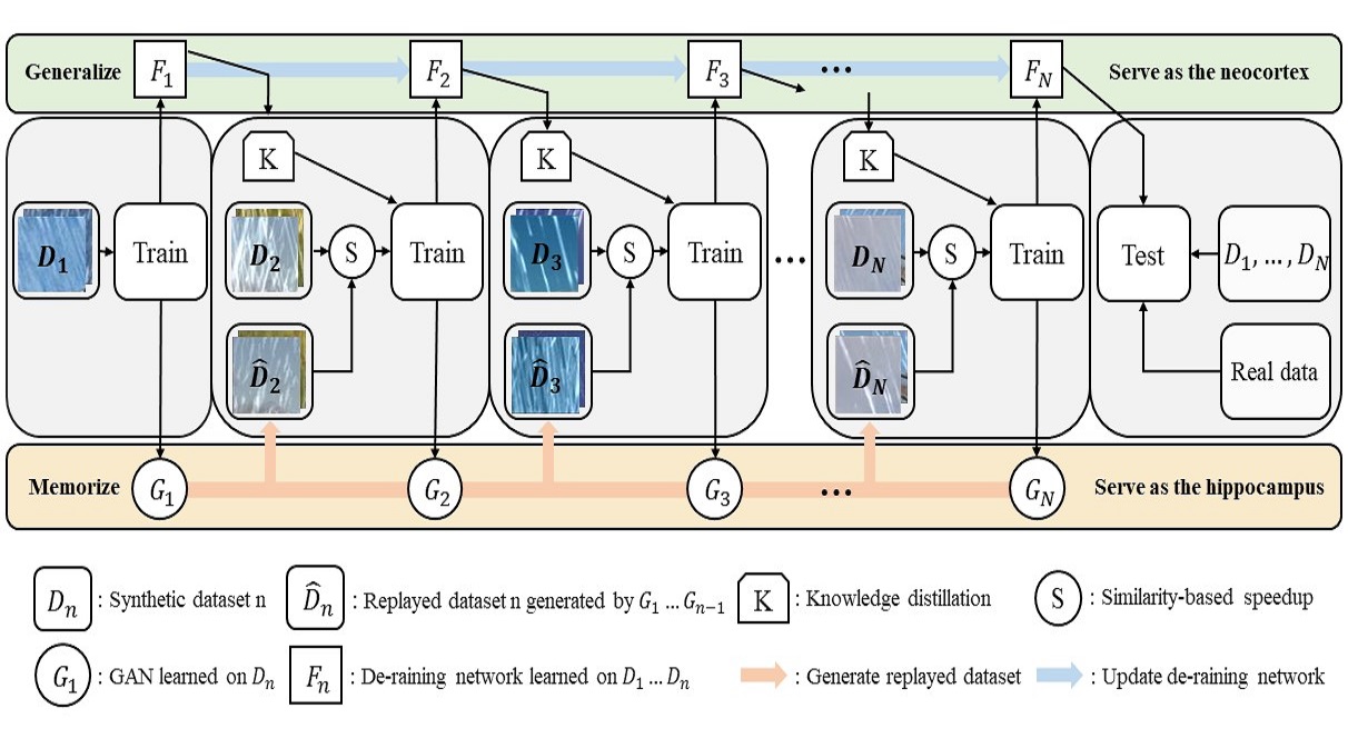 Towards Better De-raining Generalization via Rainy Characteristics Memorization and Replay