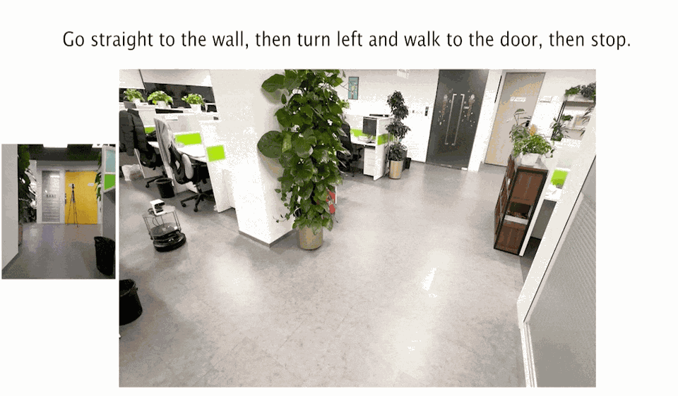 NaVid: Video-based VLM Plans the Next Step for Vision-and-Language Navigation gif